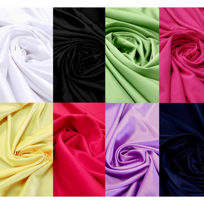 Tecido Crepe Amanda - Moda festa Acetinado Varias Cores – Toque Leve, brilho Caimento Elegante fluido | 1,50m de Largura