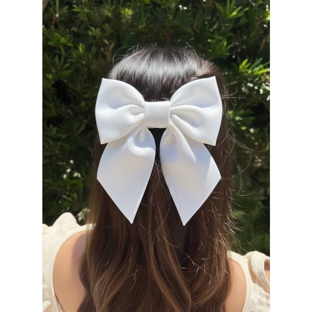 Grampo com Laço em Tecido Macio – Acessório de Cabelo Elegante para Festas e Passeios