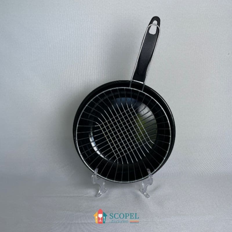 Frigideira de Ferro Esmaltado com cesto para fritura