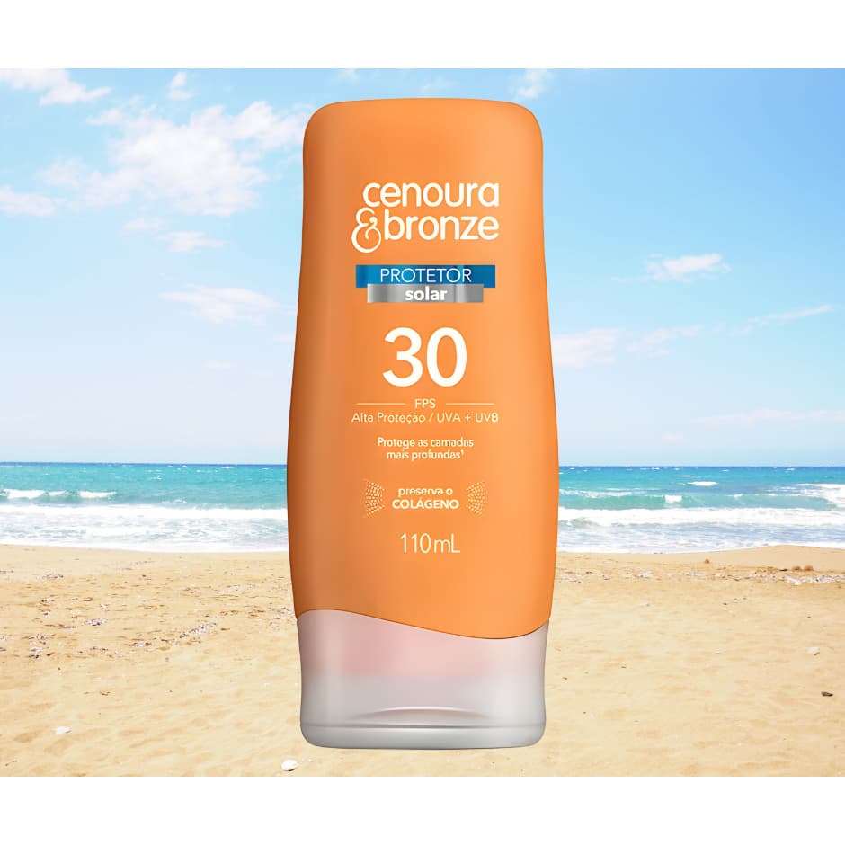 Protetor Solar Corporal Cenoura & Bronze 110ml Fps30 - Envio Imediato