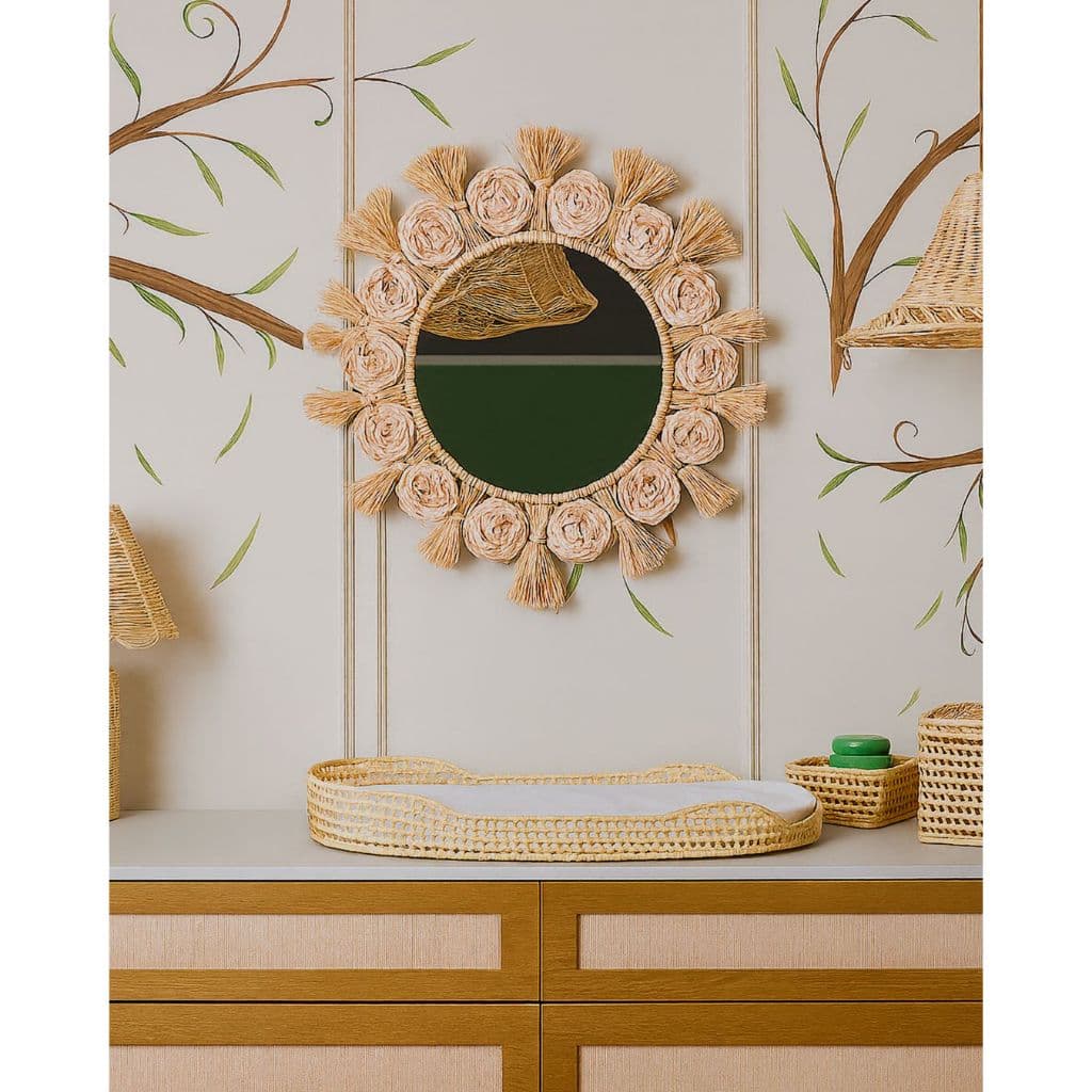 Trocador em Palha natural para Bebês Aconchego 80x45