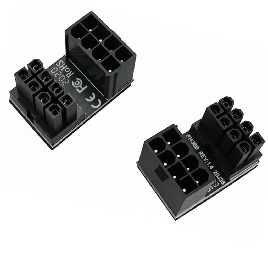 Adaptador Conector 180 Graus Energia Placa De Video Gpu Vga