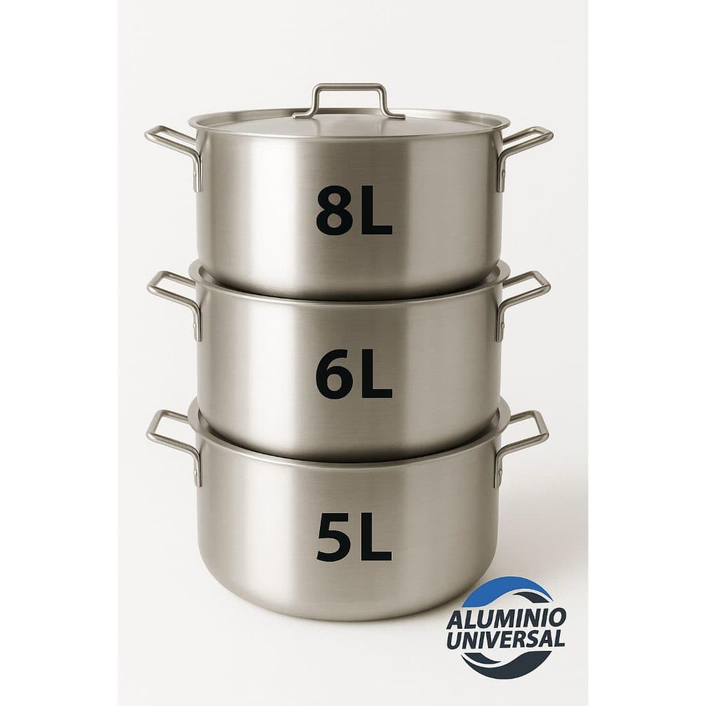 Jogo de Panela Feijoada Caldo de Alumínio 3 Peças