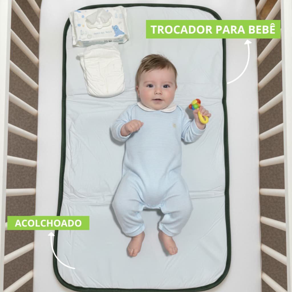 Trocador de Fraldas portátil impermeável acolchoado e prático para bebê DONATELLY
