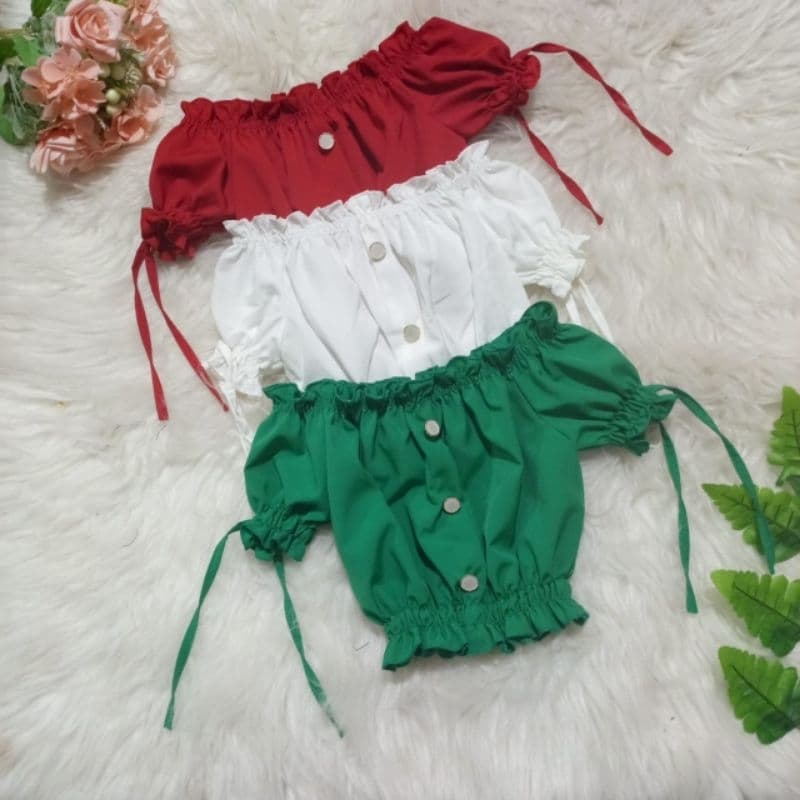blusa croped ciganinha infantil natal