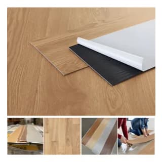 5㎡ Adesivo de Piso Madeira Moderno Antiderrapante Lavável 91,4x15,2cm vinílico