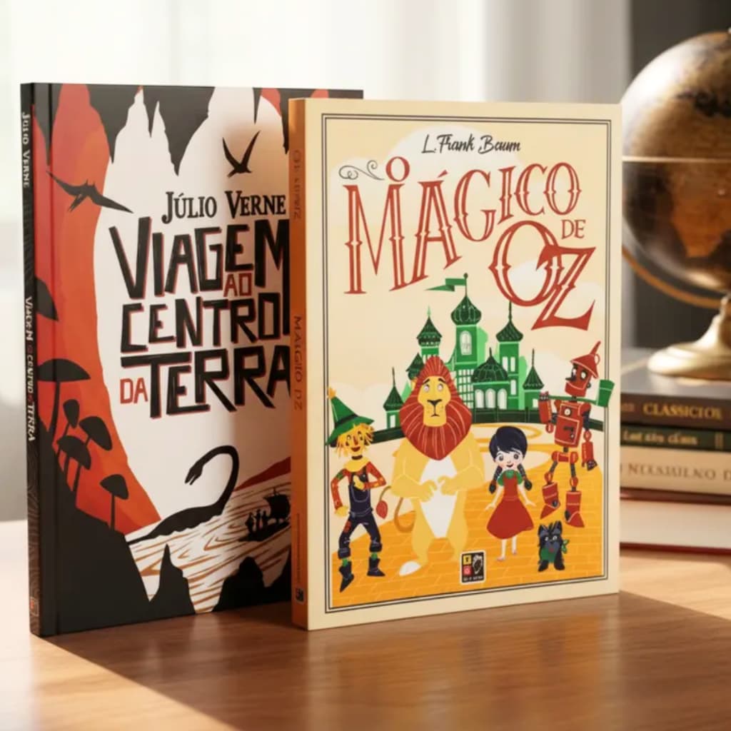 Kit 2 Livros | Viagem ao Centro da Terra + O Mágico de Oz | Julio Verne