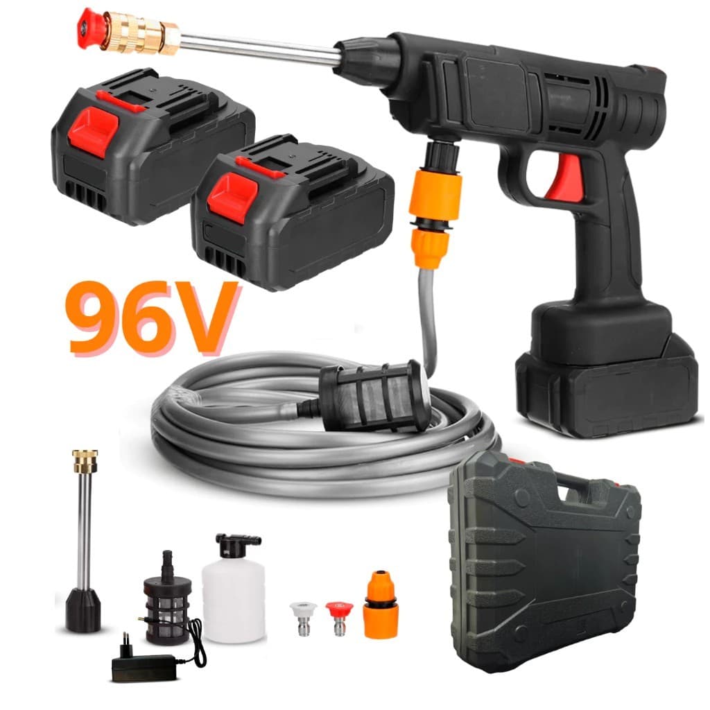 Lava Jato de Alta Pressão Pistola Portátil Lavadora Profissional Sem Fio Recarregável a Bateria,96V Versão Upgrade.