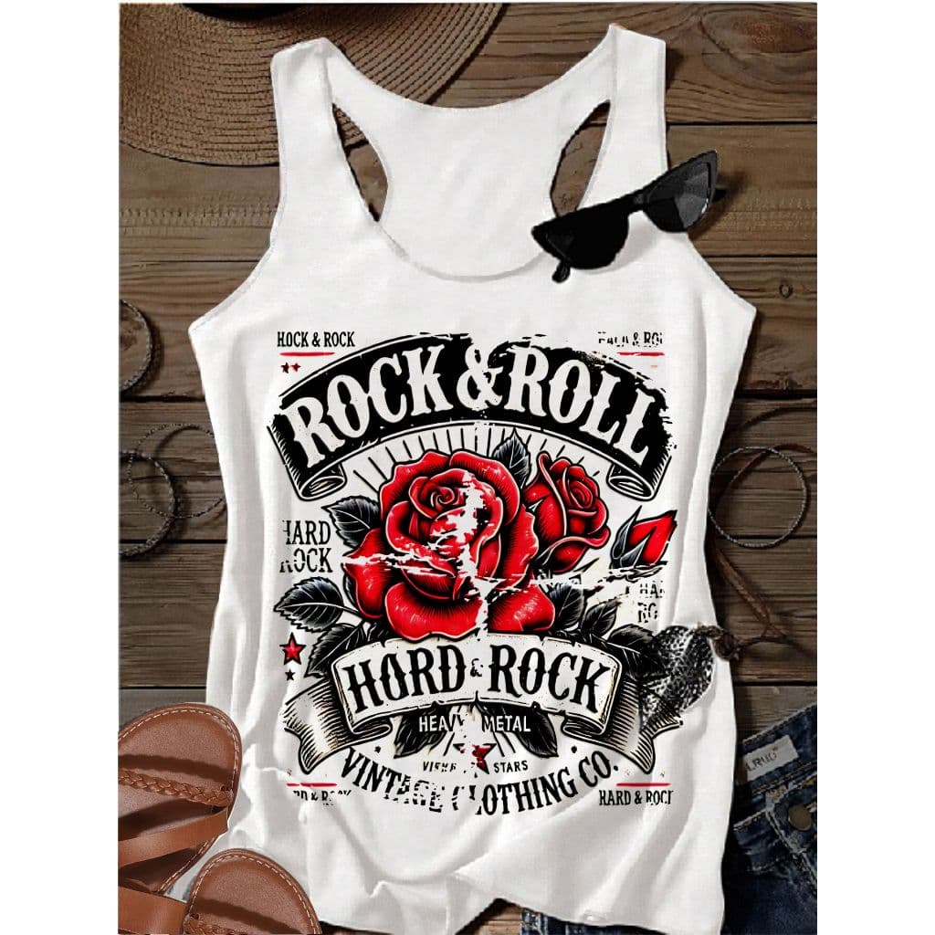 blusa regata rock roll rosa vermelha estilosa, regatinha verão moda básica roqueira despojada, blusinha plus size