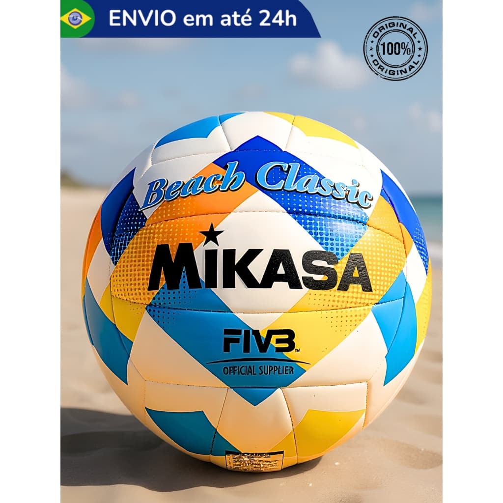 Bola De Vôlei Mikasa Original Praia Quadra AreiaTreino Macia Bv543 Fivb Profissional maciez
