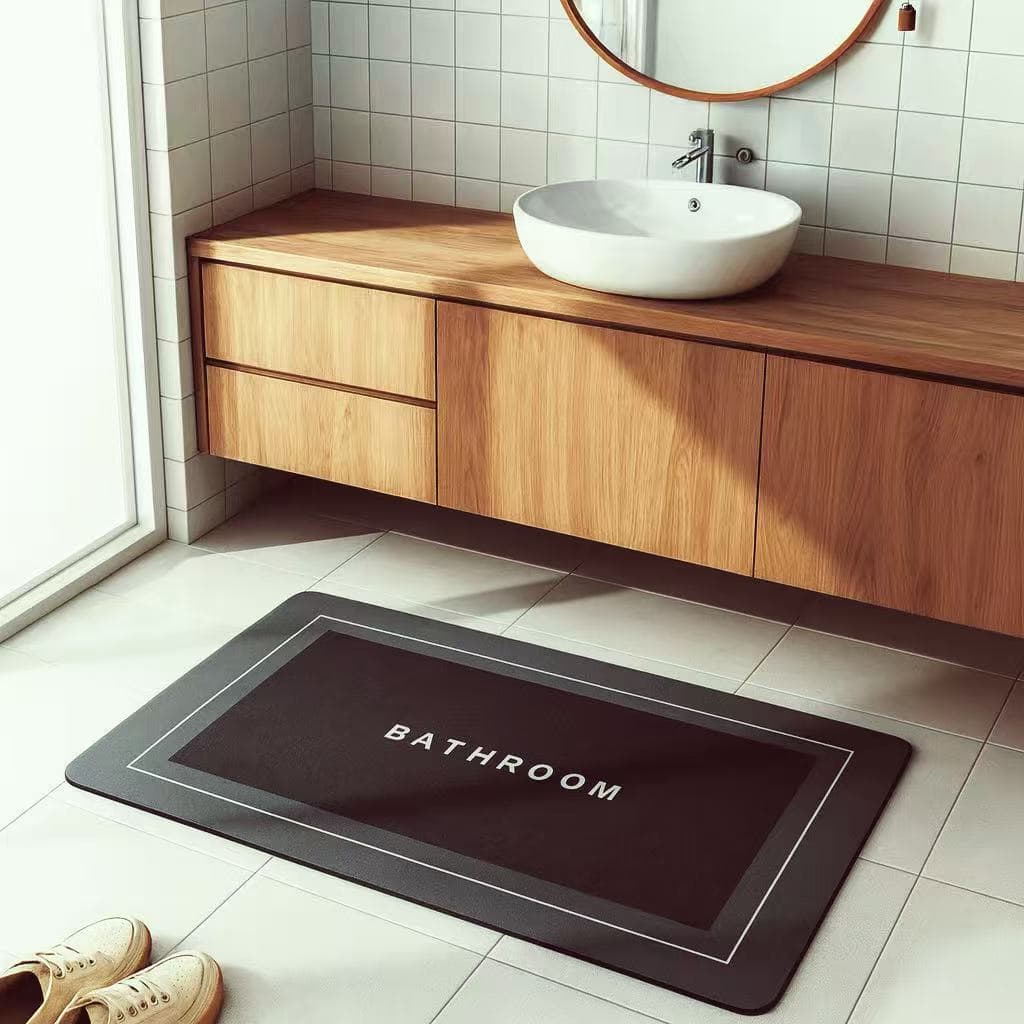 TAPETE de Banheiro Antiderrapante Super Macio Impermeável Durável Secagem Rápida Cores e Estampas Sortida Envio Imediato