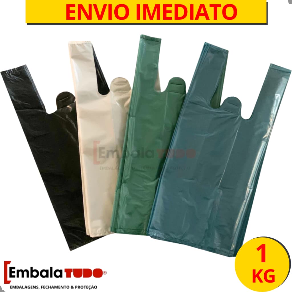Sacola Plástica Reforçada 1KG Promoção pronta entrega aguenta peso
