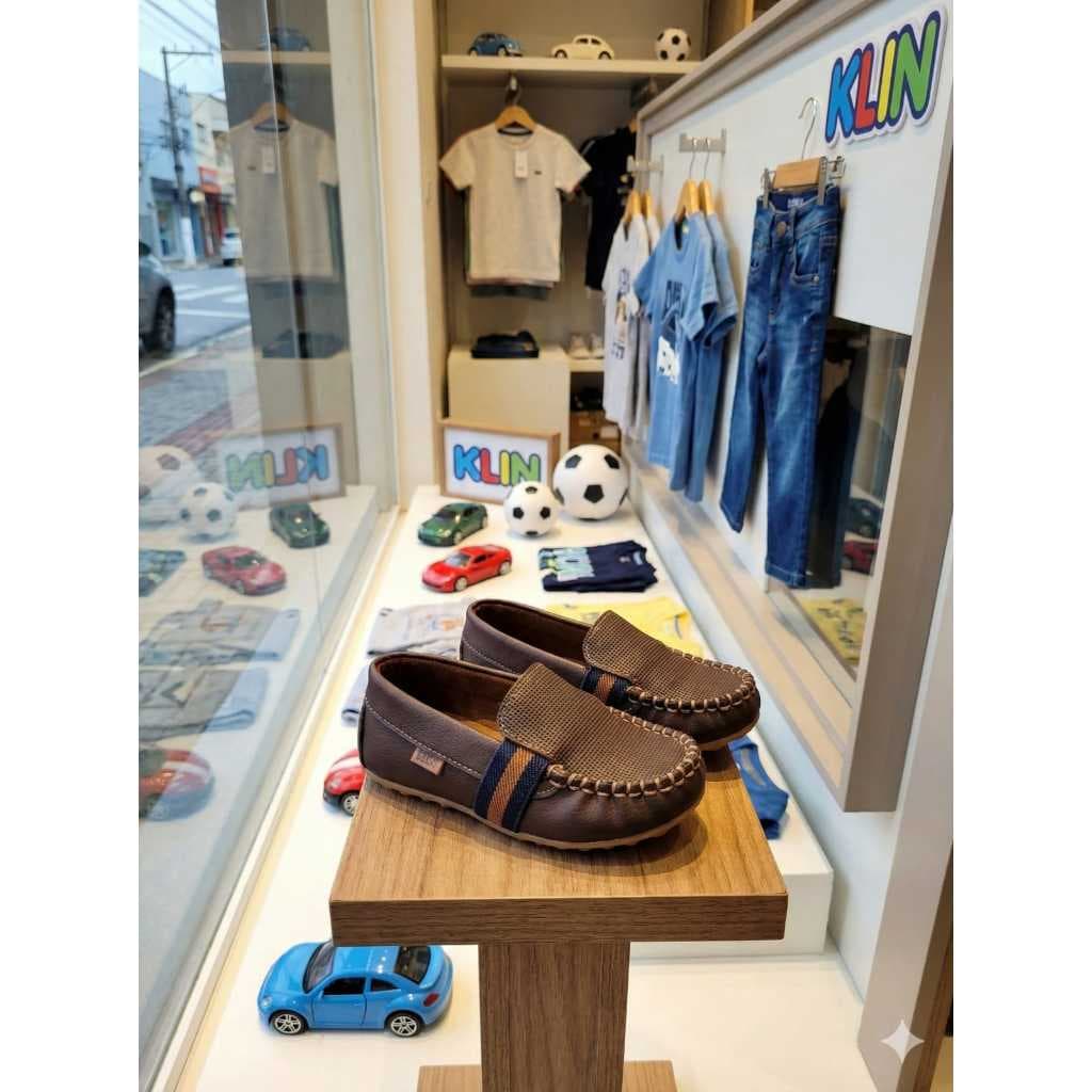 Mocassim Menino Marrom Cafe Leve Macio e Flexivel Anatomico e Calçe Facil