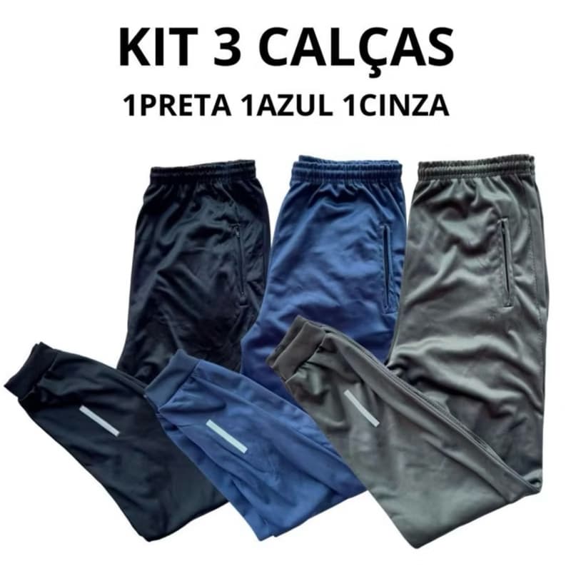 Kit 3 Calças Infantil Estilo Juvenil Excelente Para Escola e Atividades Esportivas Do 4 ao 16