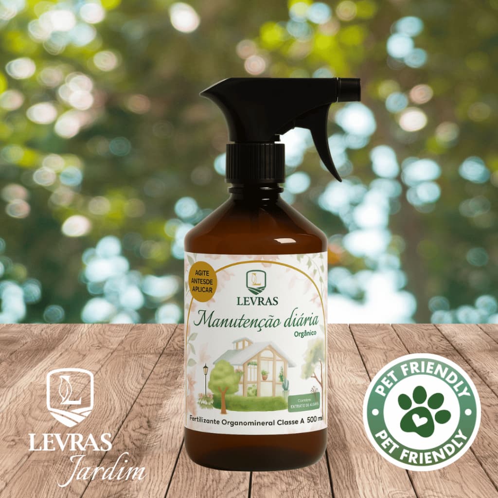 Adubo Orgânico para Plantas | Bioestimulante Natural LEVRAS JARDIM 500ml | Fertilizante Foliar Pronto Uso | Manutenção