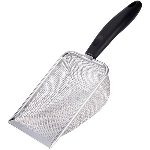 Pá Higiênica De Areia para Gatos Peneira Coletora Aço Inox