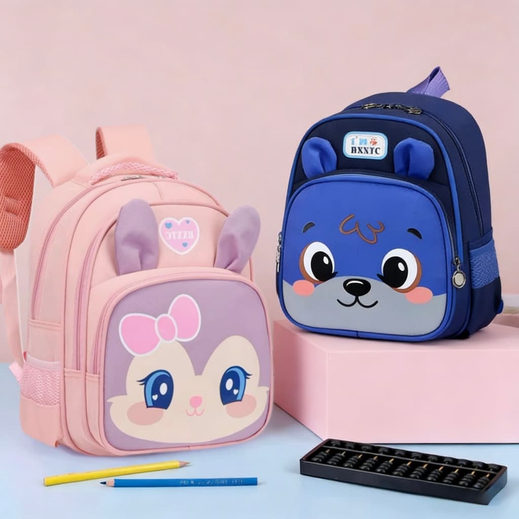 Mochila Infantil Escolar Menina e Menino De Animado