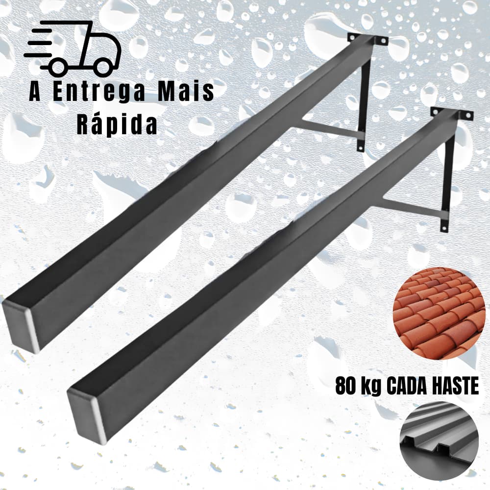 Kit 04 Ppçs Suporte Mão Francesa Para Telhado Policarbonato Universal  Telha Zinco Cobertura