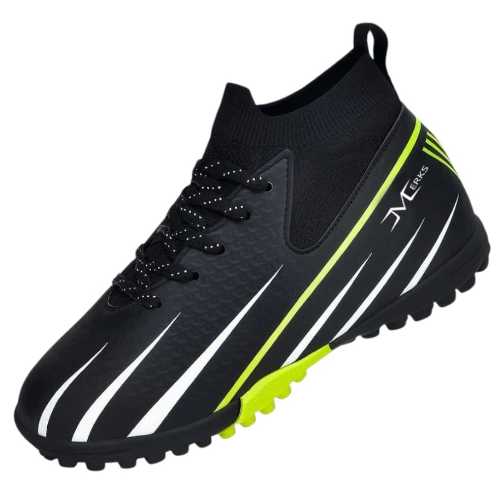 Chuteira Society Infantil Meinha Grama Sintética Calce Facil Meia Cano Baixo Criança Merks