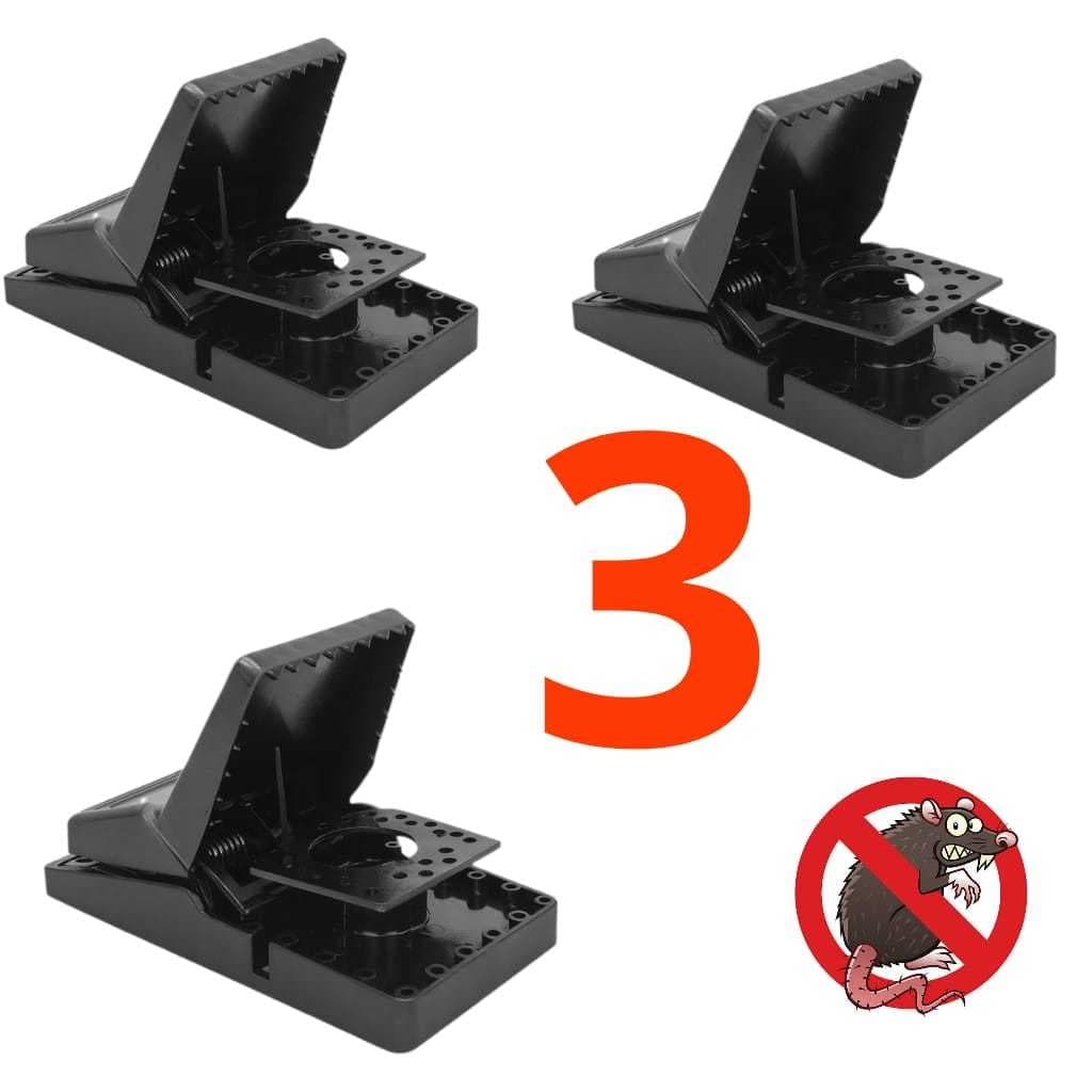 Kit 3 Dispositivo Pega Roedores Plástico Conjunto Eficaz uso Doméstico Fácil de Usar e Reutilizável