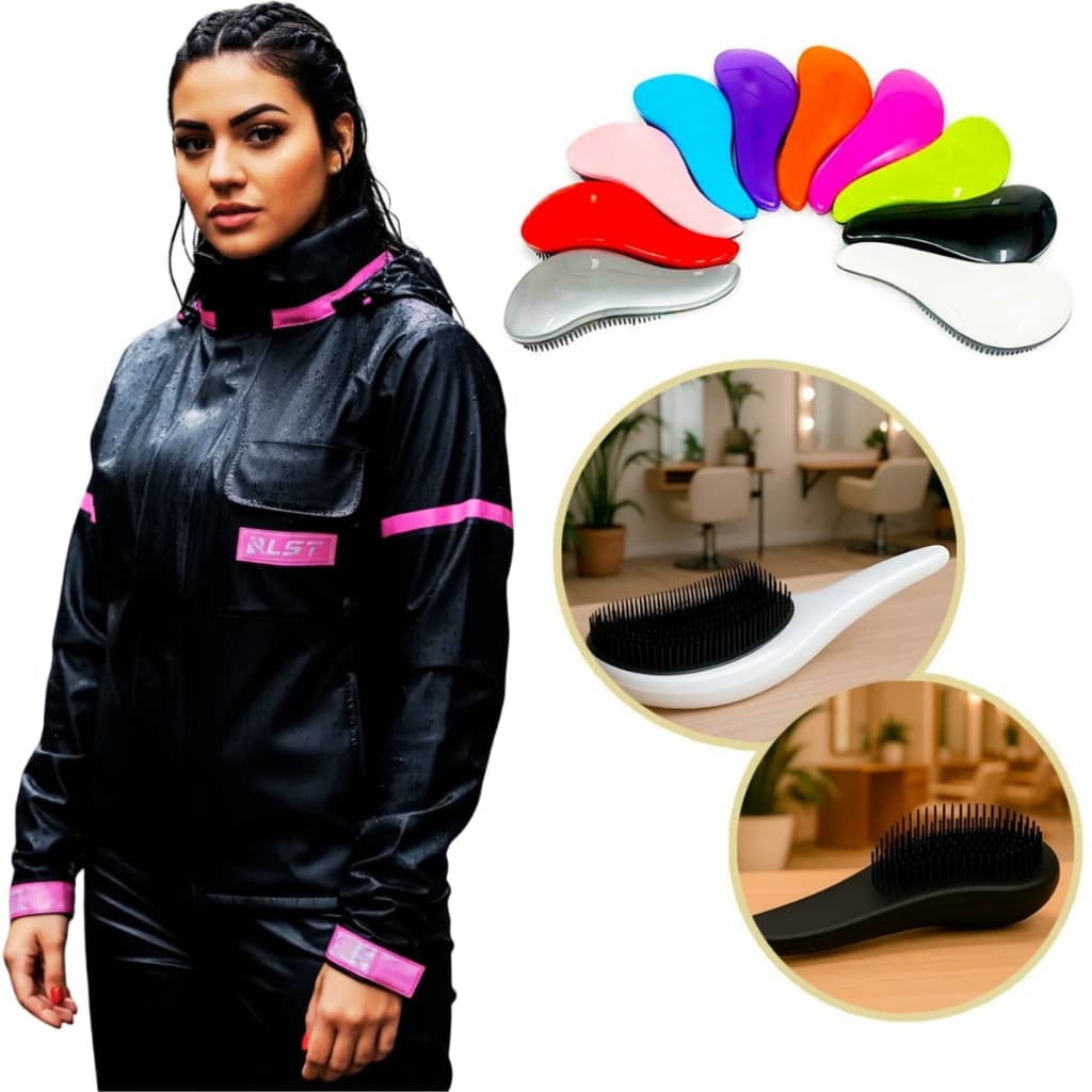 Capa de Chuva Feminina Impermeável Completa + Brinde Exclusivo