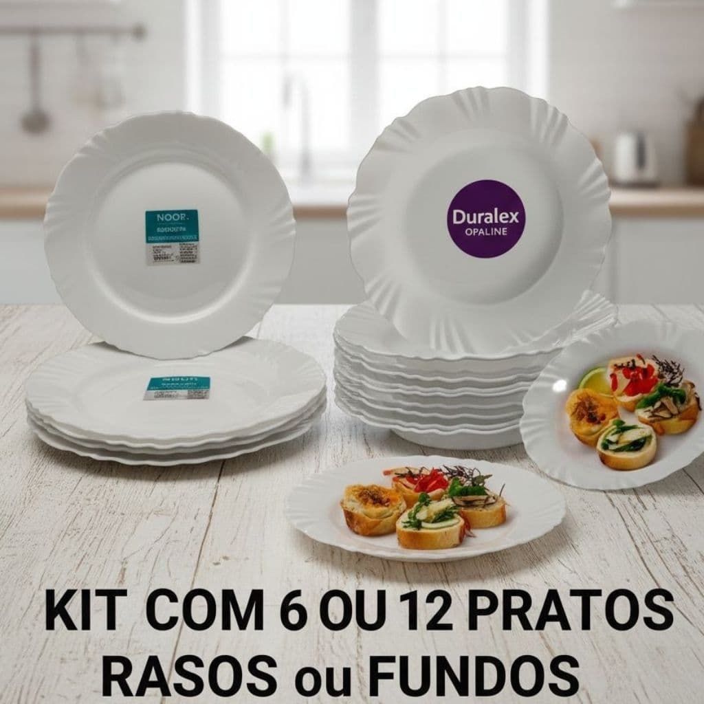 Kit Nadir Pétala – Pratos Rasos ou Fundos | 6 ou 12 Unidades