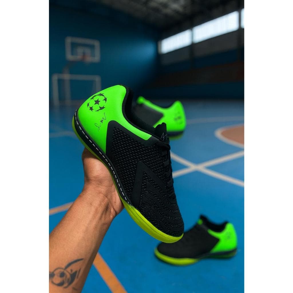 Futsal Chuteira Unissex com Solado Costurado Antiderrapante Quadra Tênis Futebol de Salão