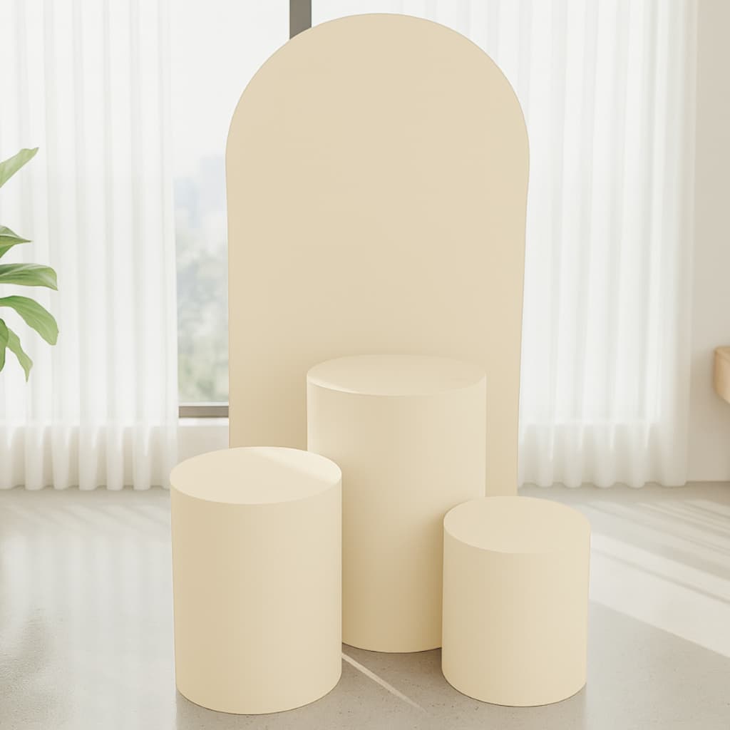 Kit 1 Capa Painel Romano Picolé 2,00m X 1,00m Cor Única E Trio de Capas para Cilindros Cor Única