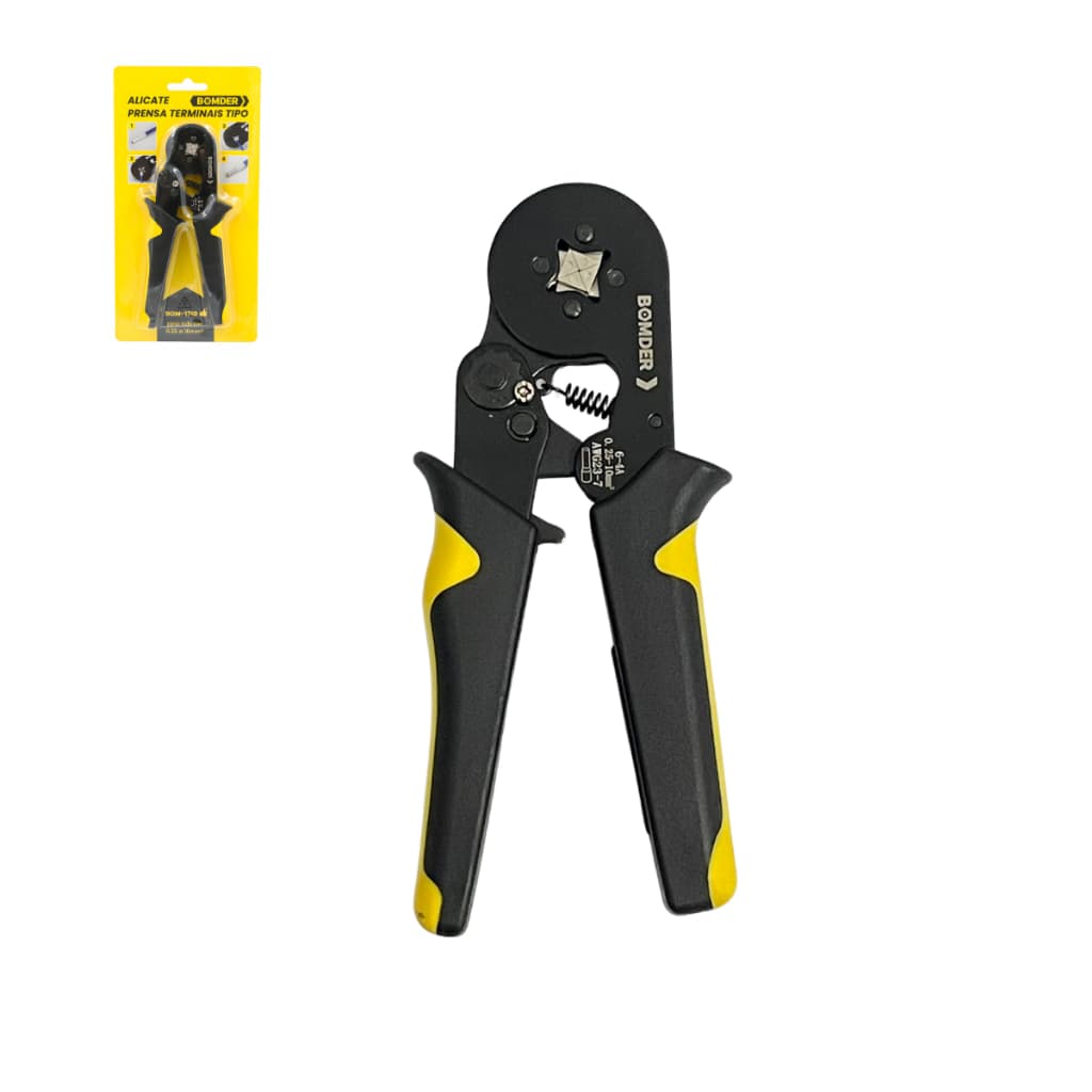 Alicate Crimpar Prensa Terminal Tubolar Ilhos 0,25 Até 10mm