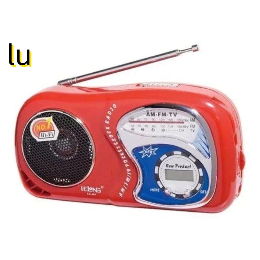 Rádio Relógio De Bolso Mini Portátil A Pilha AM/FM