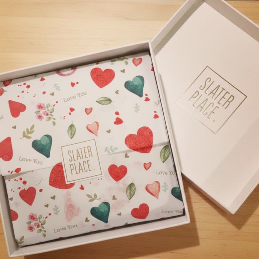 Papel De Seda Estampado 50x70cm com 10 ou 20 Folhas = Presente - Amor