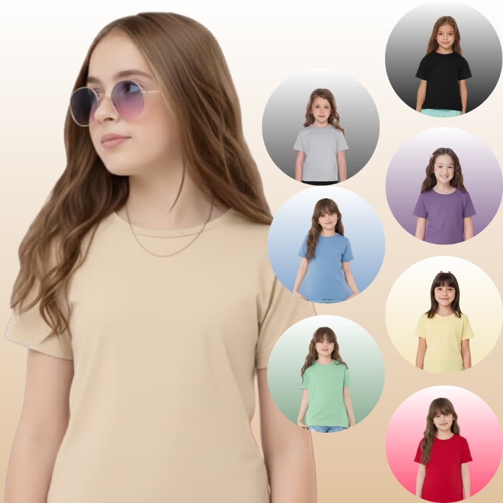 Camiseta Infantil Menina DryFit para o Dia a Dia Super Confortável - Promoção !