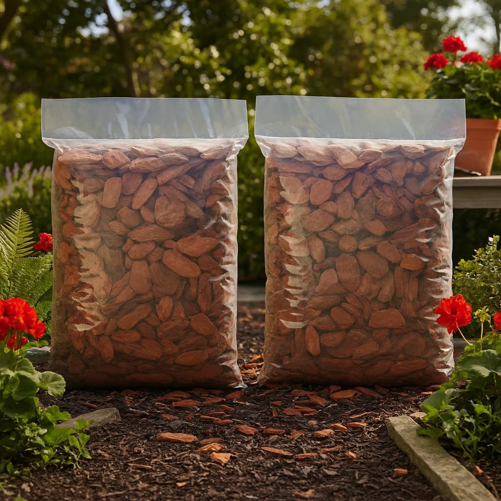 Kit 2x Casca De Pinus Polida Média 14 Litros 3kg Jardinagem Vasos