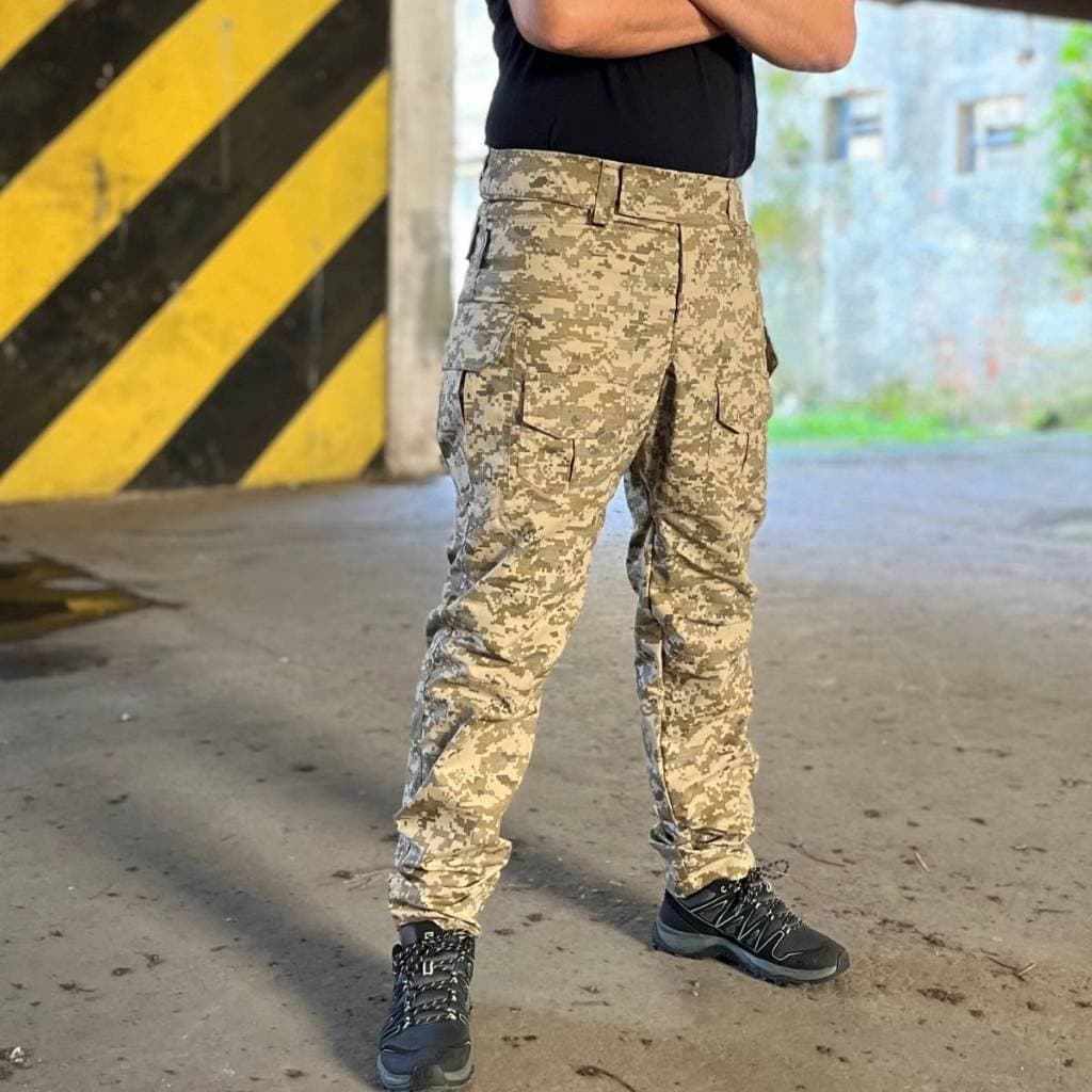 Calça Tática Masculina Digital Desert Cargo 8 Bolsos Deserto Americano Camuflada Ripstop Original