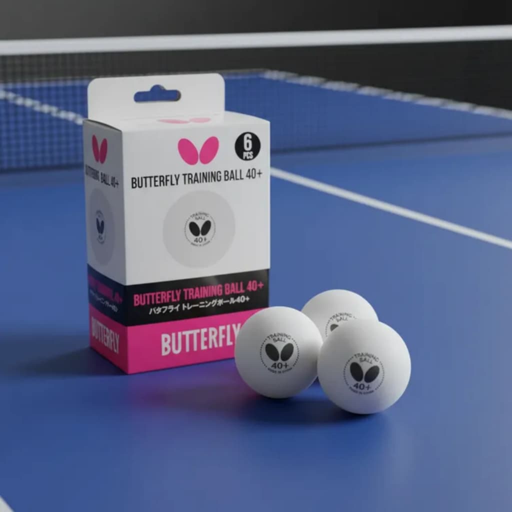 Bolinha De Tênis De Mesa Ping Pong Butterfly 40+ 6 Un