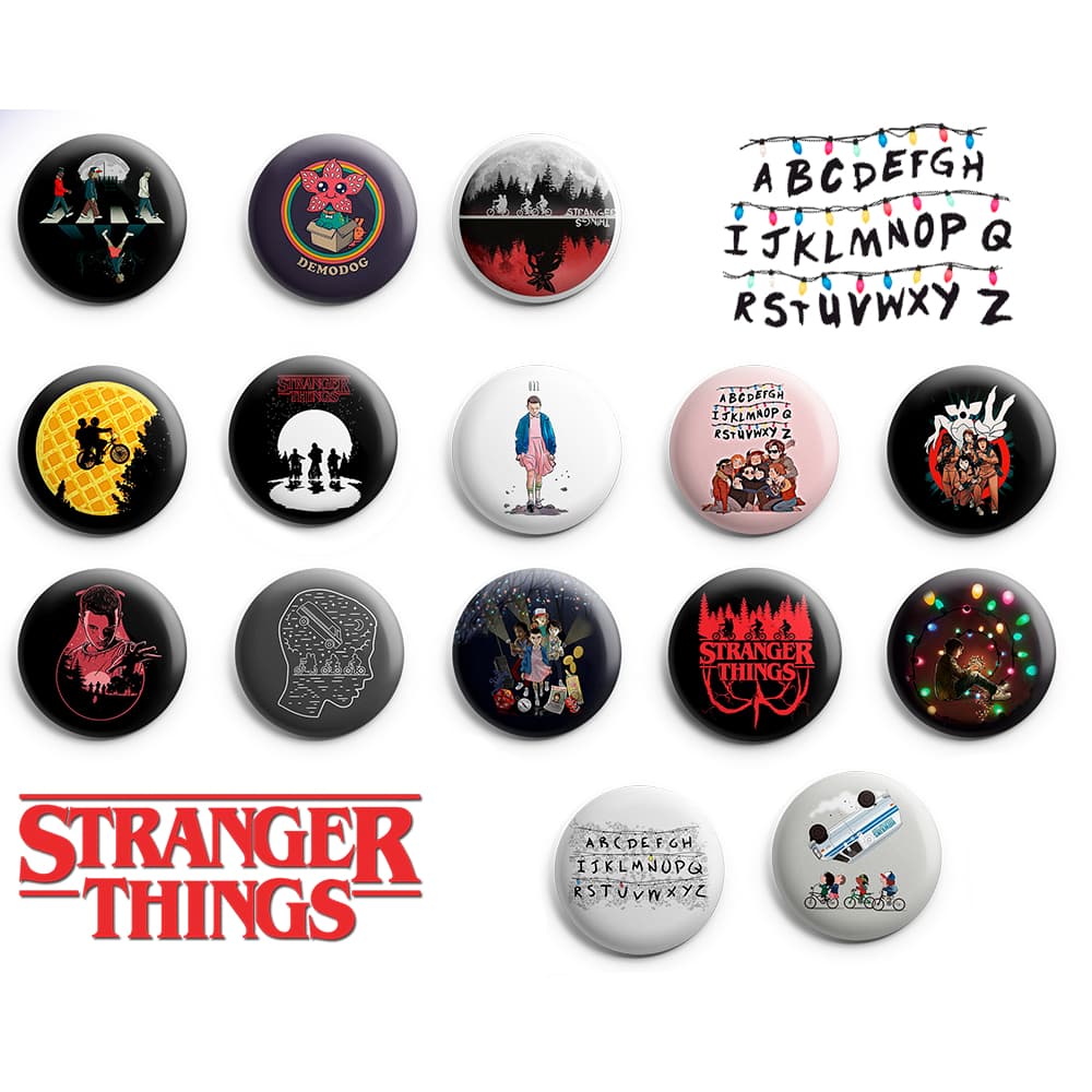 Botton Stranger Things - Botum / Boton / Broche (3,5cm & 4,5cm)