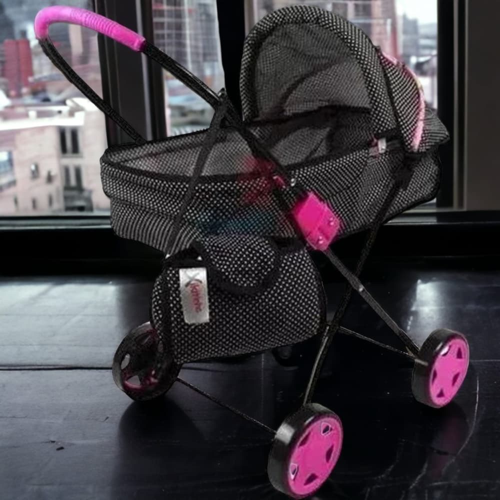 Carrinho De Boneca Bebê Reborn Xikitinha C/ Bolsa e Mamadeira suice