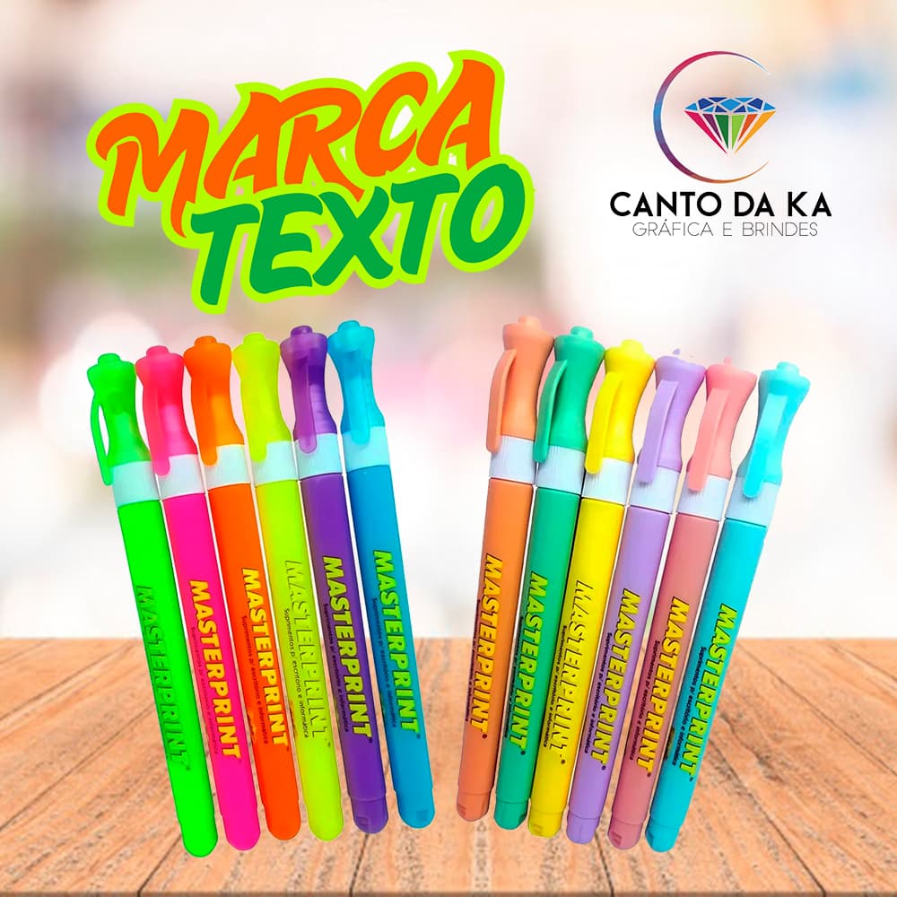 KIT Marca Texto – Cores Neon e Pastel – Kit Marcadores Suaves