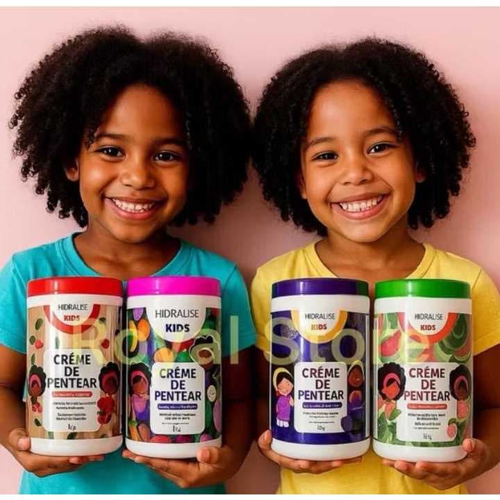 4 POTE De Creme para Pentear 1KG Cachos Sem Frizz Hidralise Brilho Definição Finalizador Cachinhos