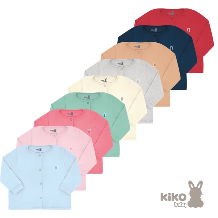Casaco casaquinho cardigan liso Bebê Kiko Baby Timeless 100%algodão