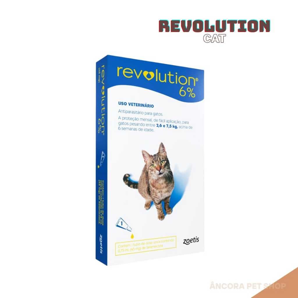 Antipulgas Revolution 6% Gato 2,6 - 7,5kg - 1 Pepita