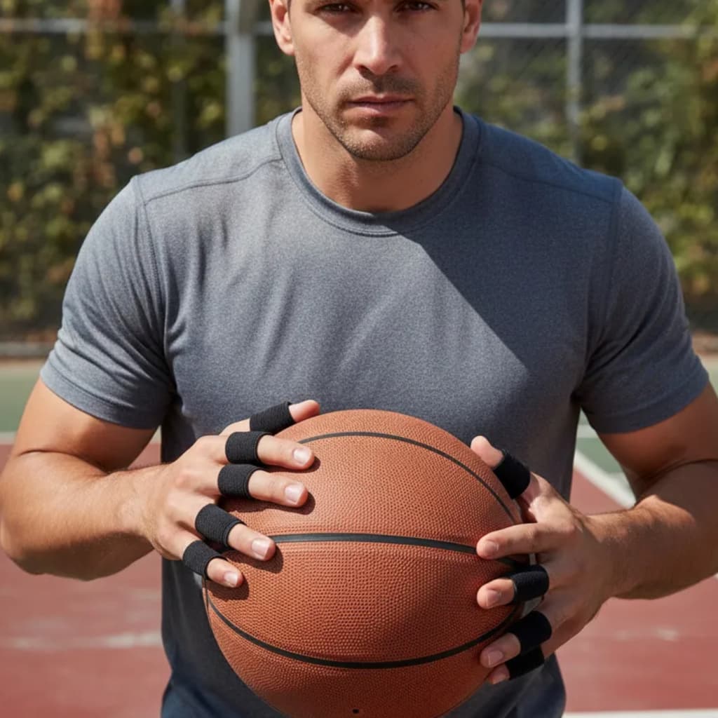 1 Kit 5 Pares Elastico  Protetor De Dedo Basquete Volei 2L