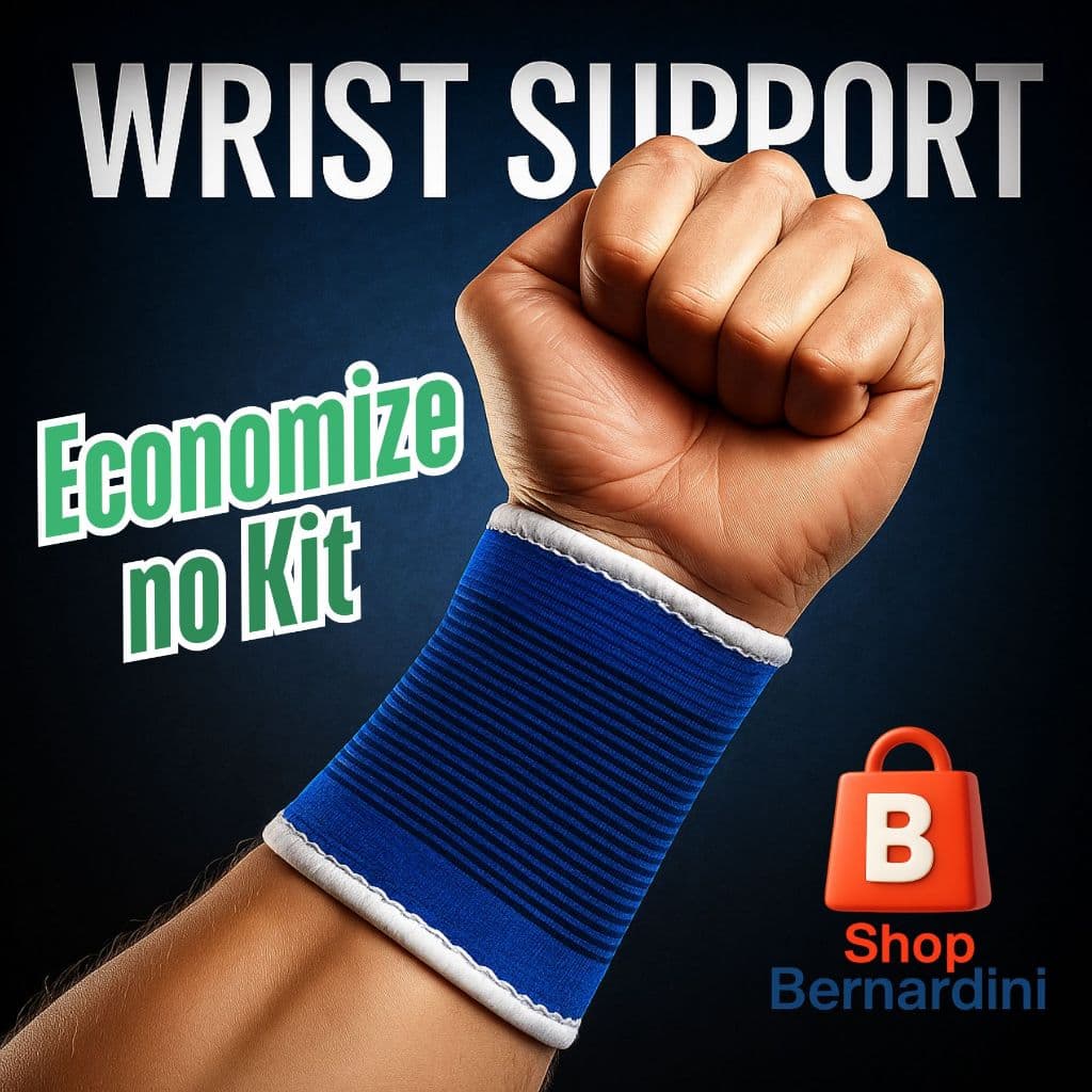 Par Munhequeira de Pulso Compressão Proteção Para Tendinite Unidade e Kit Econômico