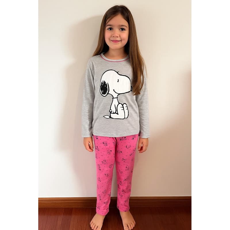 Pijama Infantil Inverno Manga Longa Personagens Menina Calça Comprida