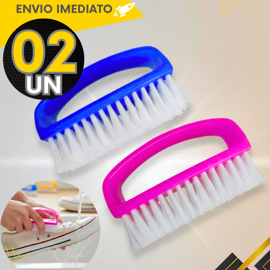 Kit 2, 1 ou 4 un - Escovas Multiuso com Alça para Lavar Tênis Sapatos e Roupas - Escovinha