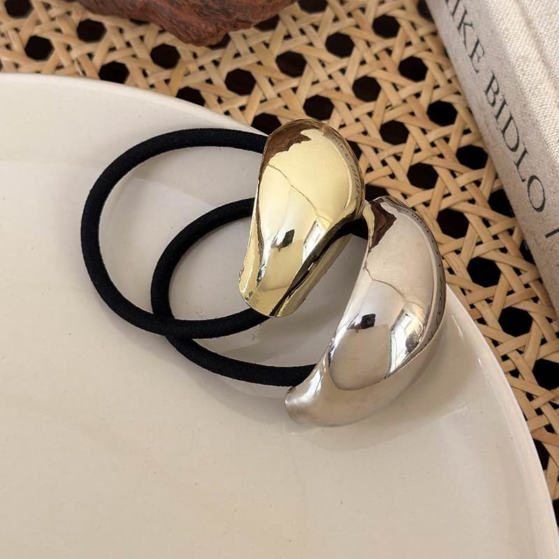 Amarrador de Cabelo Xuxa Dourado - Elástico Elegante Feminino Enfeite com Prendedor