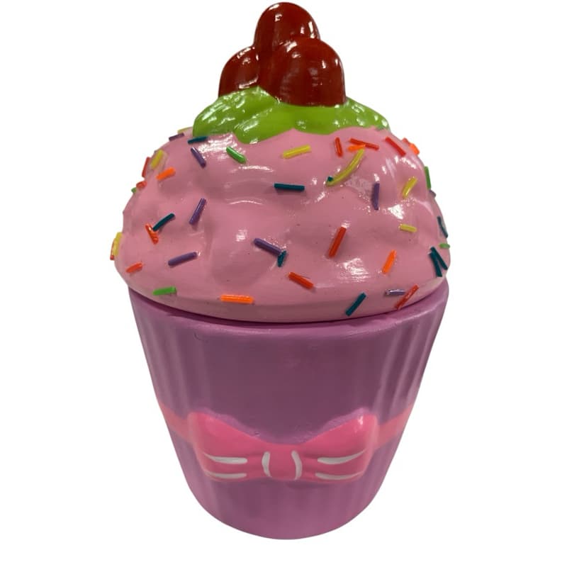 Vaso Cupcake em Cerâmica Decorado à Mão Festas Infantil Temático Artesanato