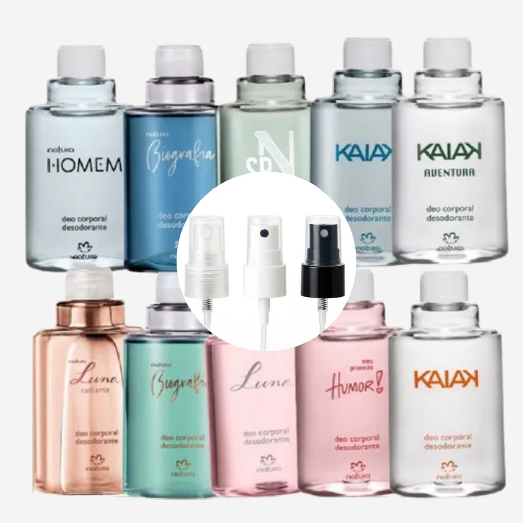 kit c/ 3, 6 e 9 Válvulas Spray rosca 20/410 para Refil desodorante Corporal Natura