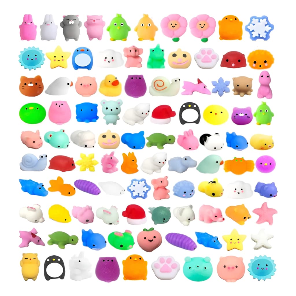 Kit10/kit25/kit40/kit60 Squishy Mochi Bichinho Macio De Apertar ｜Hit para Bebe e Criança Squeeze Toys-Conjunto