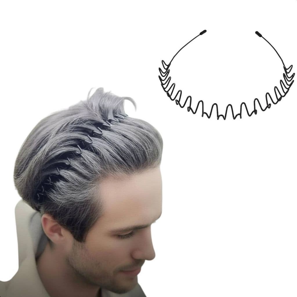 Kits Tiara De Metal 1/2/4/6/12 Da Moda Unissex Preto